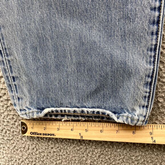 Polo Ralph Lauren Vintage 67 Jeans Mens 35x31* Light Baggy 90's Distressed Denim - Picture 7 of 16